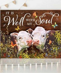 It Is Well With My Soul Cow Wall Art Farmhouse Decor