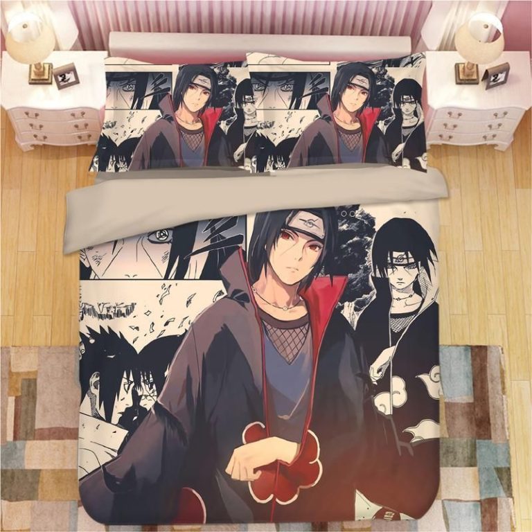 Itachi Uchiha Manga Naruto Bedding Custom Anime Bed Set
