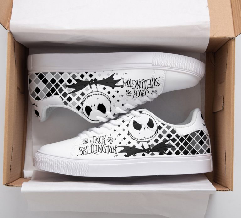 Jack Skeleton The Nightmare Before Christmas Low top Leather Stan Smith Sneaker, Casual Shoes