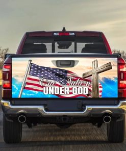 Jesus Cross American Truck Tailgate Decal Sticker Wrap One Nation Under God TTV488TD Jesus Cross American Truck Tailgate Decal Sticker Wrap One Nation Under God TTV488TD