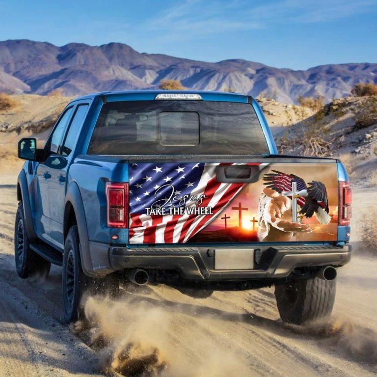 Jesus Take The Wheel Truck Tailgate Decal Sticker Wrap 1695TD