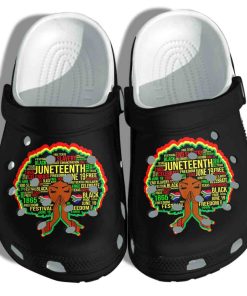 Juneteenth Celebrate Shoes For Black Girl Crocs Shoes Juneteenth Celebrate Shoes For Black Girl Crocs Shoes