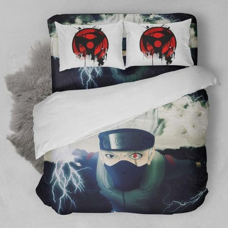 Kakashi Hatake Sharingan Naruto Bedding Custom Anime Bed Set