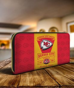 Kansas City Chiefs Custom Name Zip Around Wallets