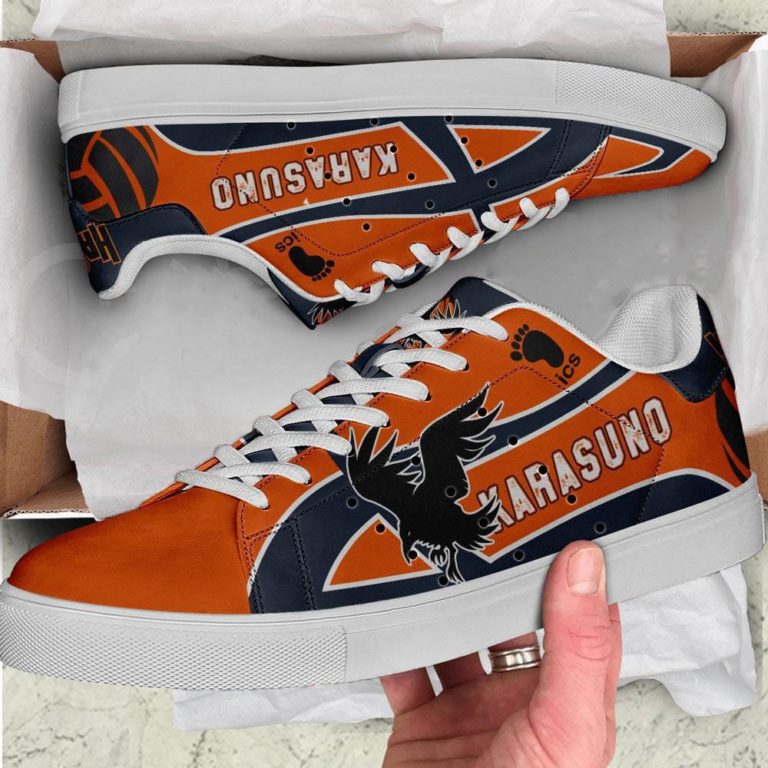 Karasuno High Skate Low top Leather Stan Smith Sneaker, Casual Shoes