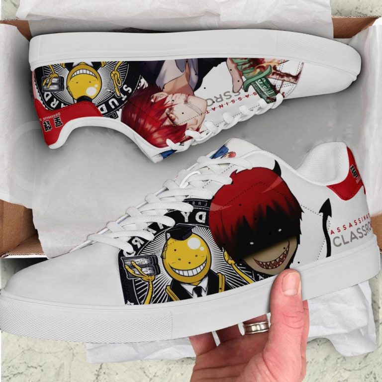 Karma Akabane Devil Assassination Classroom Low top Leather Stan Smith Shoes, Custom Sneaker