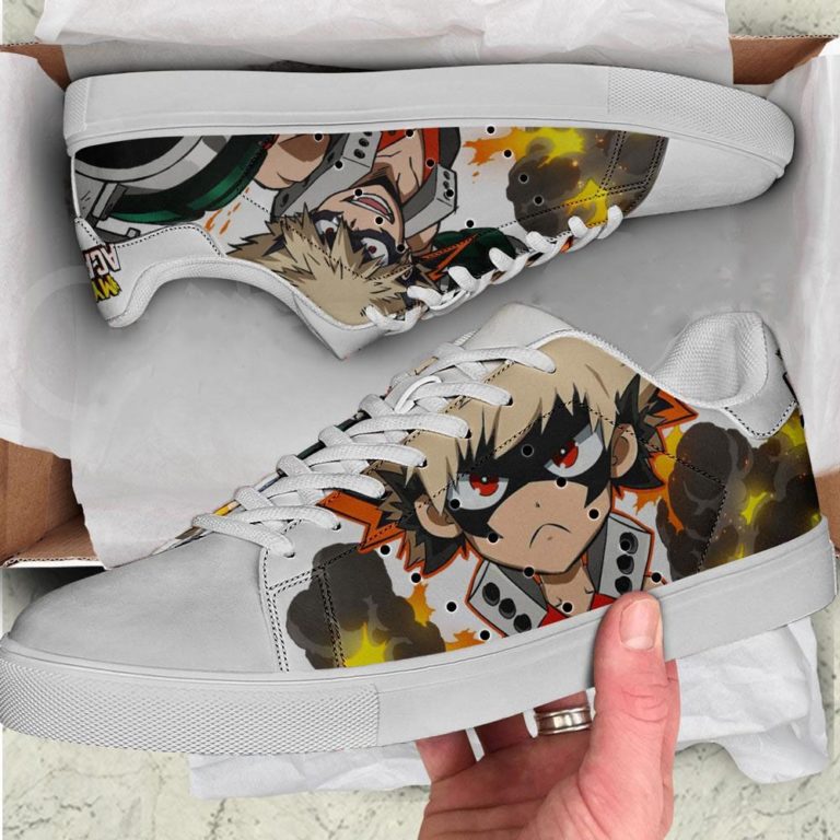 Katsuki Bakugou My Hero Academia Low top Leather Stan Smith Sneaker, Casual Shoes