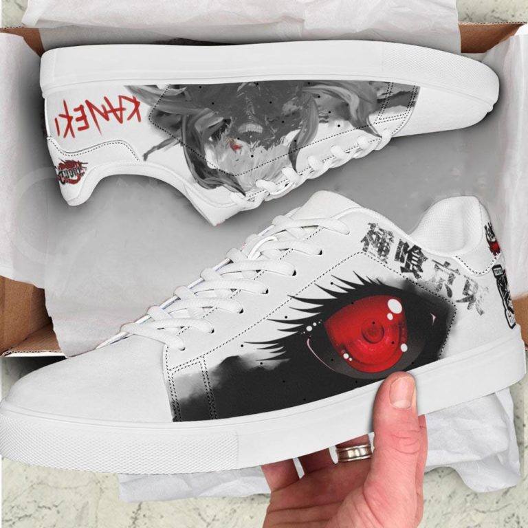 Ken Kaneki Skate Low top Leather Stan Smith Shoes, Custom Sneaker