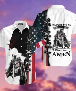 Knight Templar Tropical Button Down Shirt