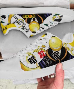 Koro Sensei Assassination Classroom Low top Leather Stan Smith Shoes, Custom Sneaker