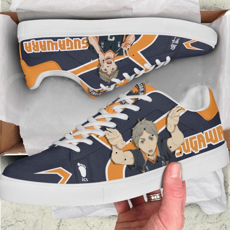 Koshi Sugawara Haikyuu Low top Leather Stan Smith Sneaker, Casual Shoes