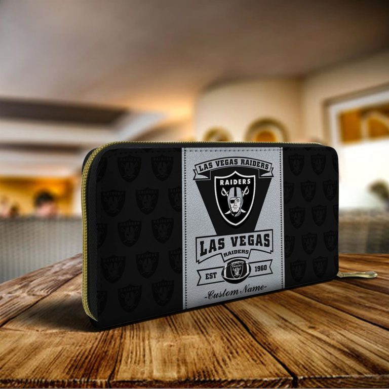 Las Vegas Raiders Custom Name Zippy Long Wallets