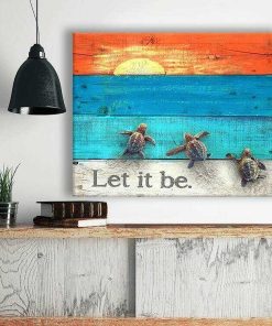 Let It Be Turtle Wall Art Coastal Decor