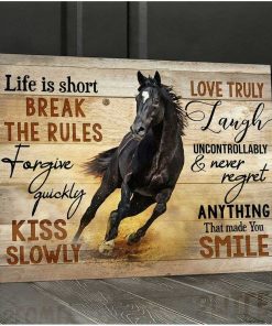 Life Is Short Horse Christmas Wall Art Decor