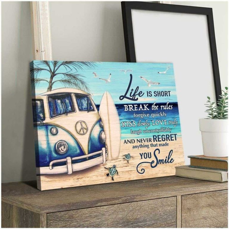 Life is short Turtle Wall Art Coastal Decor