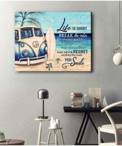 Life is short Turtle Wall Art Coastal Decor