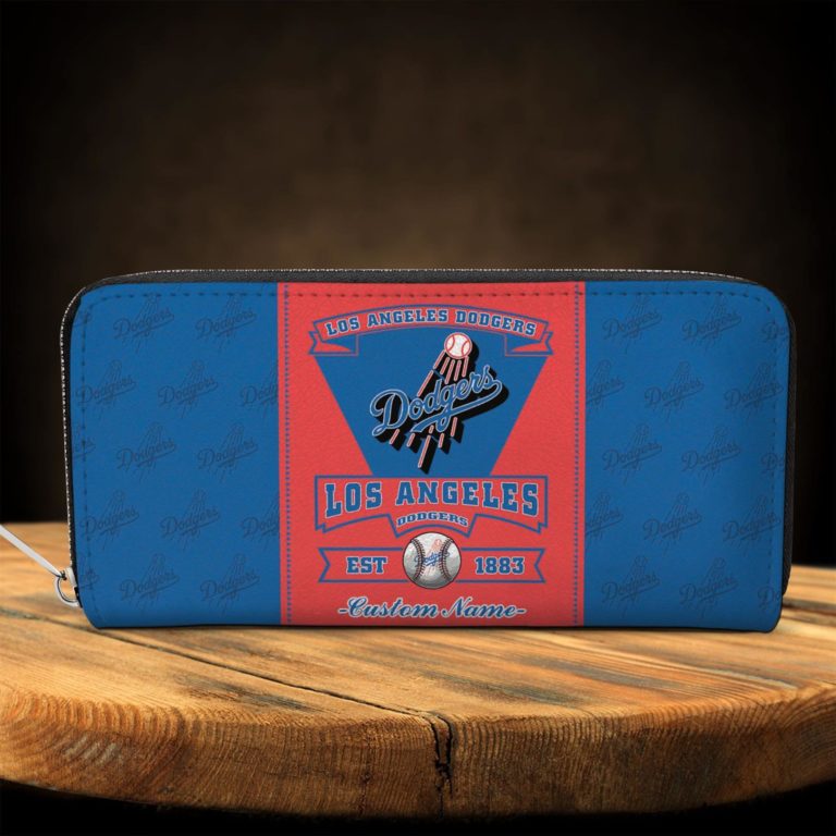 Los Angeles Dodgers Custom Name Zip Around Wallets