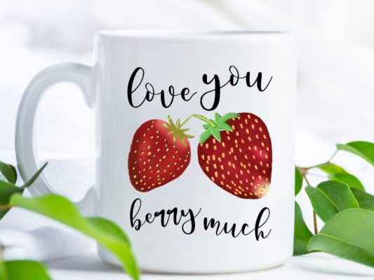 Love You Berry Much Coffee Mug For Couple In Love