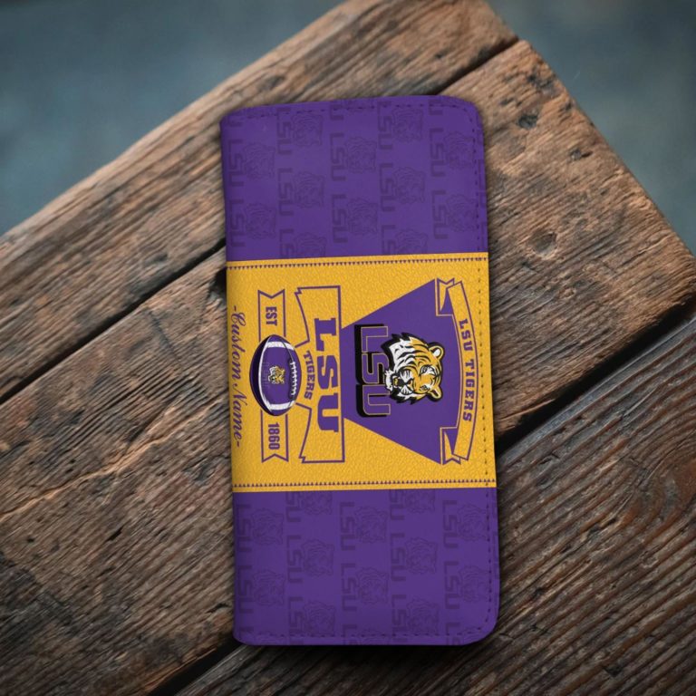 LSU Tigers Custom Name Zippy Long Wallets