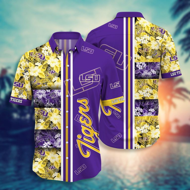 LSU TIGERS Hawaiian Aloha Shirts NCAA
