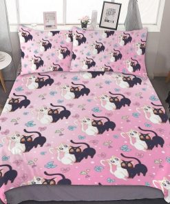 Luna x Artemis Cats Sailor Moon Bedding Custom Anime Bed Set