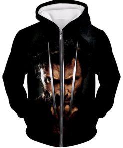 Marvel Hero Wolverine Cinematic Promo All Over Print Hoodie and Zip