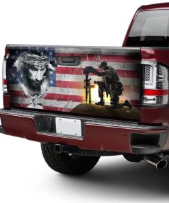 May God Bless Our Veterans Truck Tailgate Decal Sticker Wrap