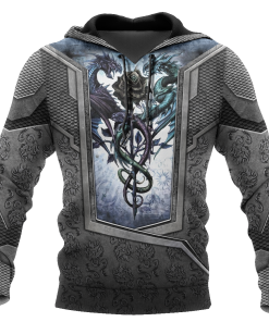 Men Hoodie3D Tattoo and Dungeon Dragon Hoodie