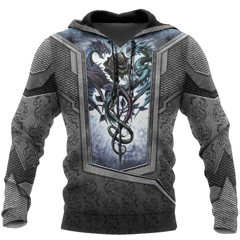 Men Hoodie3D Tattoo and Dungeon Dragon Hoodie