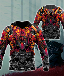 Men Samurai Hoodie Premium 3D Printed