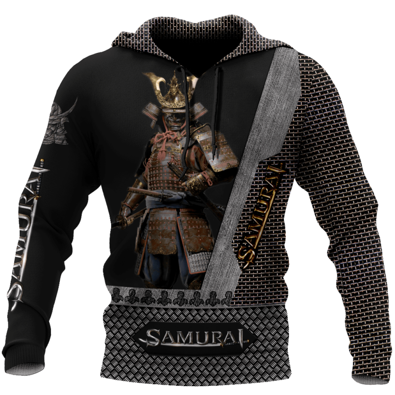 Men Samurai Hoodie Premium Unisex 3D_5092 - RobinPlaceFabrics