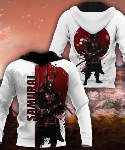 Men Samurai Hoodie White Premium 3D Printed Men Samurai Hoodie White Premium 3D Printed