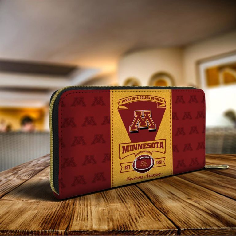 Minnesota Golden Gophers Custom Name Zippy Long Wallets
