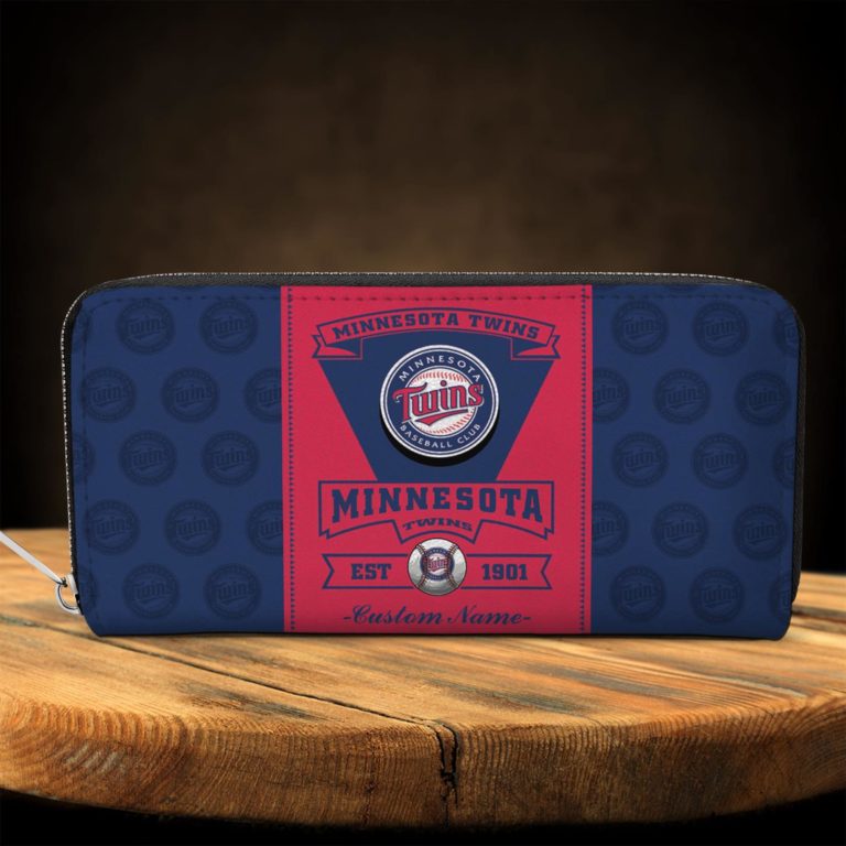 Minnesota Twins Custom Name Zippy Long Wallets