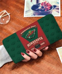 Minnesota Wild Custom Name Zippy Long Wallets Minnesota Wild Custom Name Zippy Long Wallets