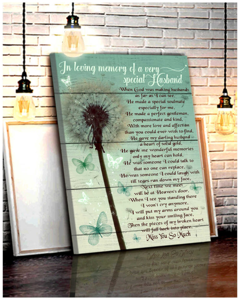 Missing You So Much Butterfly Canvas Wall Art Memorial Decor