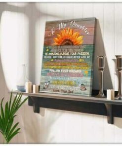 Mom To Daughter Follow Your Dreams Sunflower Family Wall Art Decor