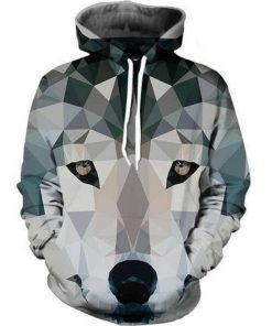Mosaic Wolf 3D Hoodie
