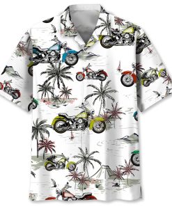 Motorcycle Coconut Short Sleeve Button Up Shirt Motorcycle Coconut Short Sleeve Button Up Shirt