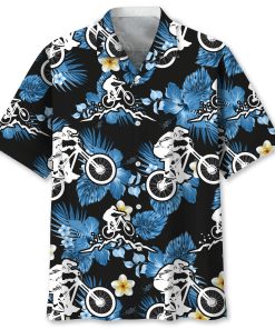 Mountain Bike Nature Short Sleeve Casual Shirt, Aloha Shirt
