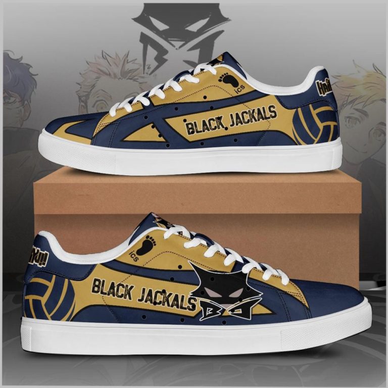 Msby Black Jackal Haikyuu Low top Leather Stan Smith Sneaker, Casual Shoes