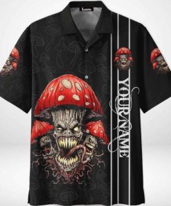 Mushroom Skull 2 – Personalized Name Hawaiian Shirt Mushroom Skull 2 – Personalized Name Hawaiian Shirt