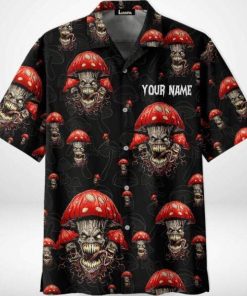 Mushroom Skull – Personalized Name Hawaiian Shirt Mushroom Skull – Personalized Name Hawaiian Shirt