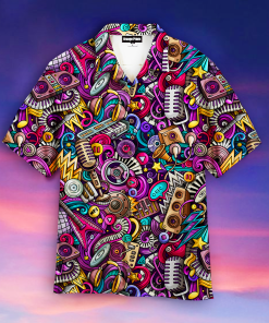 Music Everybody Needs A Little More Disco Short Sleeve Printed Button Down Music Everybody Needs A Little More Disco Short Sleeve Printed Button Down