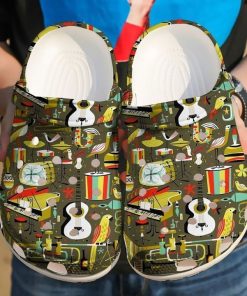Music Pattern – Crocs Shoes
