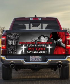 My God Way Maker Miracle Worker Truck Tailgate Decal Sticker Wrap