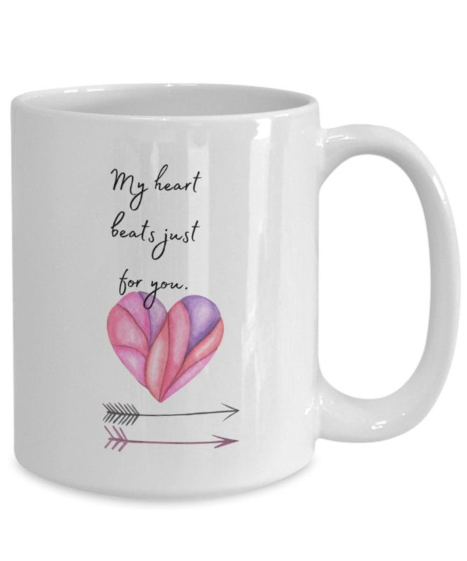 My Heart Beats Just For You Valentine Ceramic Mug
