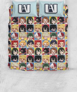 My Hero Academia Bed Set Chibi MHA Anime Bedroom Decor