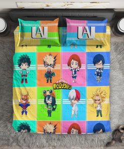 My Hero Academia Bed Set Chibi MHA Bedroom Decor