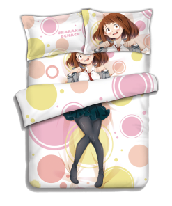 My Hero Academia Bed Set Uraraka Ochaco Anime Bedding